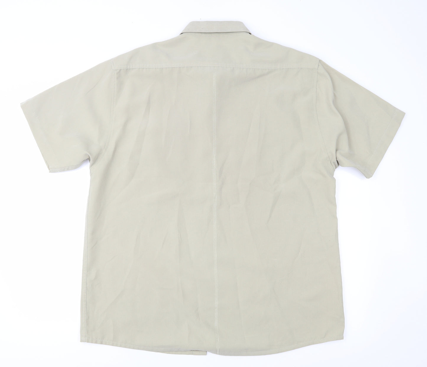 Easy Mens Beige    Button-Up Size L