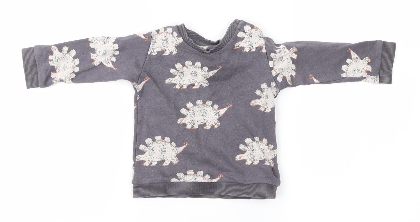 Marks and Spencer Baby Grey   Pullover Jumper Size 9-12 Months
