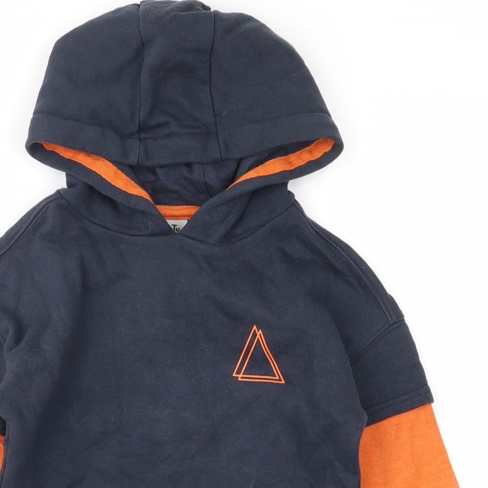 tu  Boys Blue   Pullover Hoodie Size 4 Years