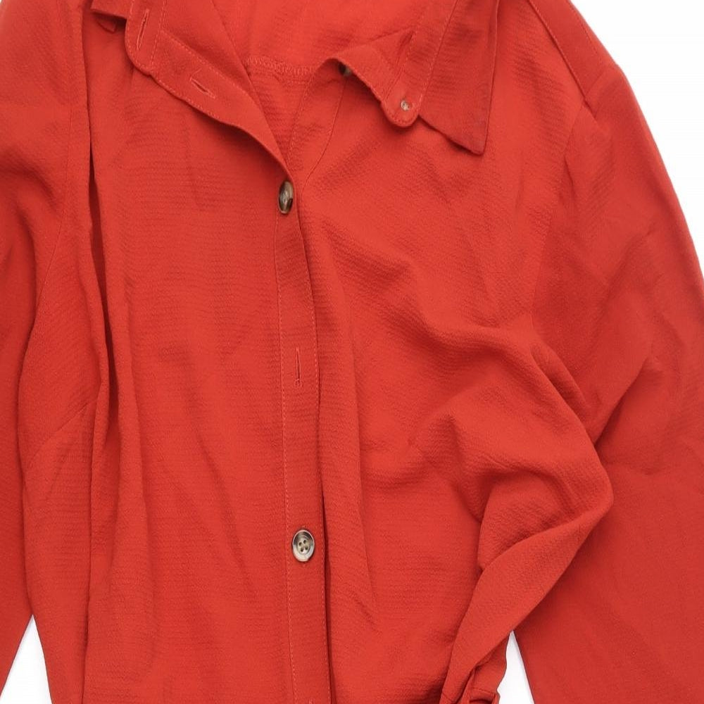 Papaya Womens Orange   Basic Blouse Size 16