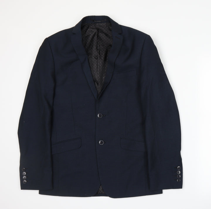 Limehaus Mens Blue   Jacket Suit Jacket Size S