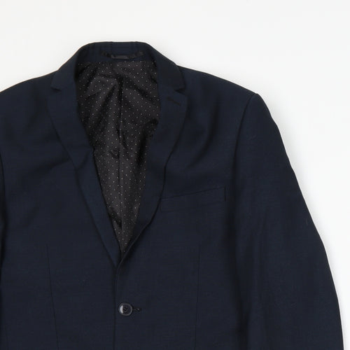 Limehaus Mens Blue   Jacket Suit Jacket Size S