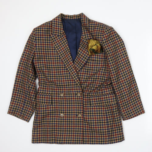 Penny Black Womens Beige Plaid  Jacket Suit Jacket Size 10