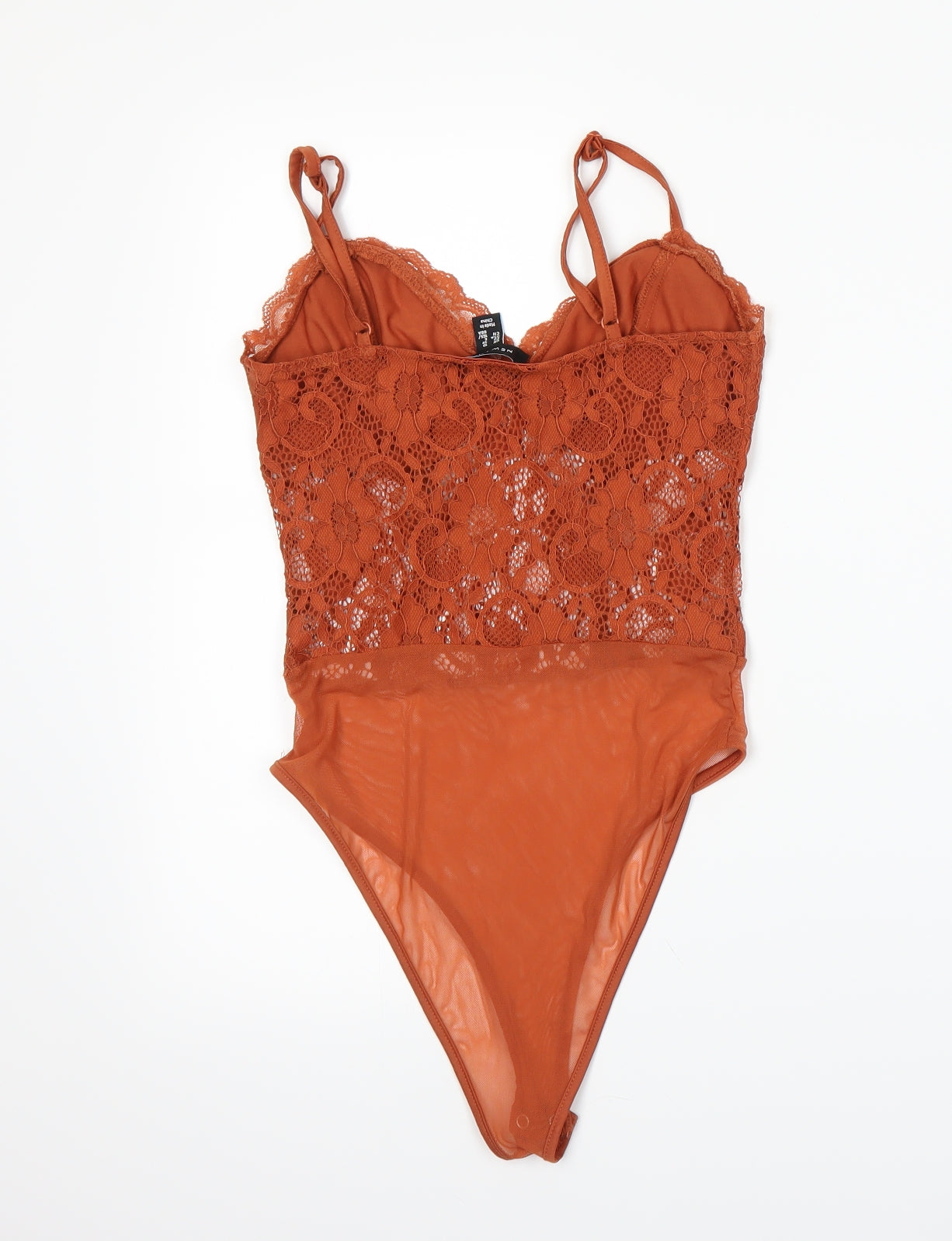 New Look Womens Orange   Bodysuit One-Piece Size 10
