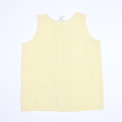 Classic Womens Yellow   Basic Blouse Size 14