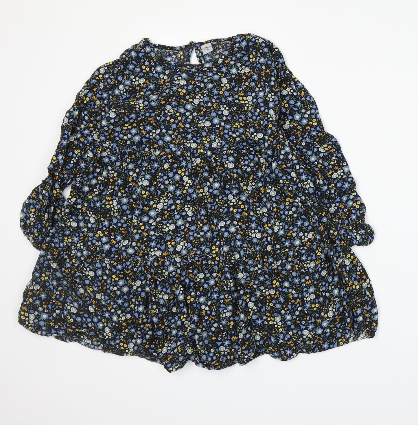 TU Girls Black Floral  A-Line  Size 9 Years