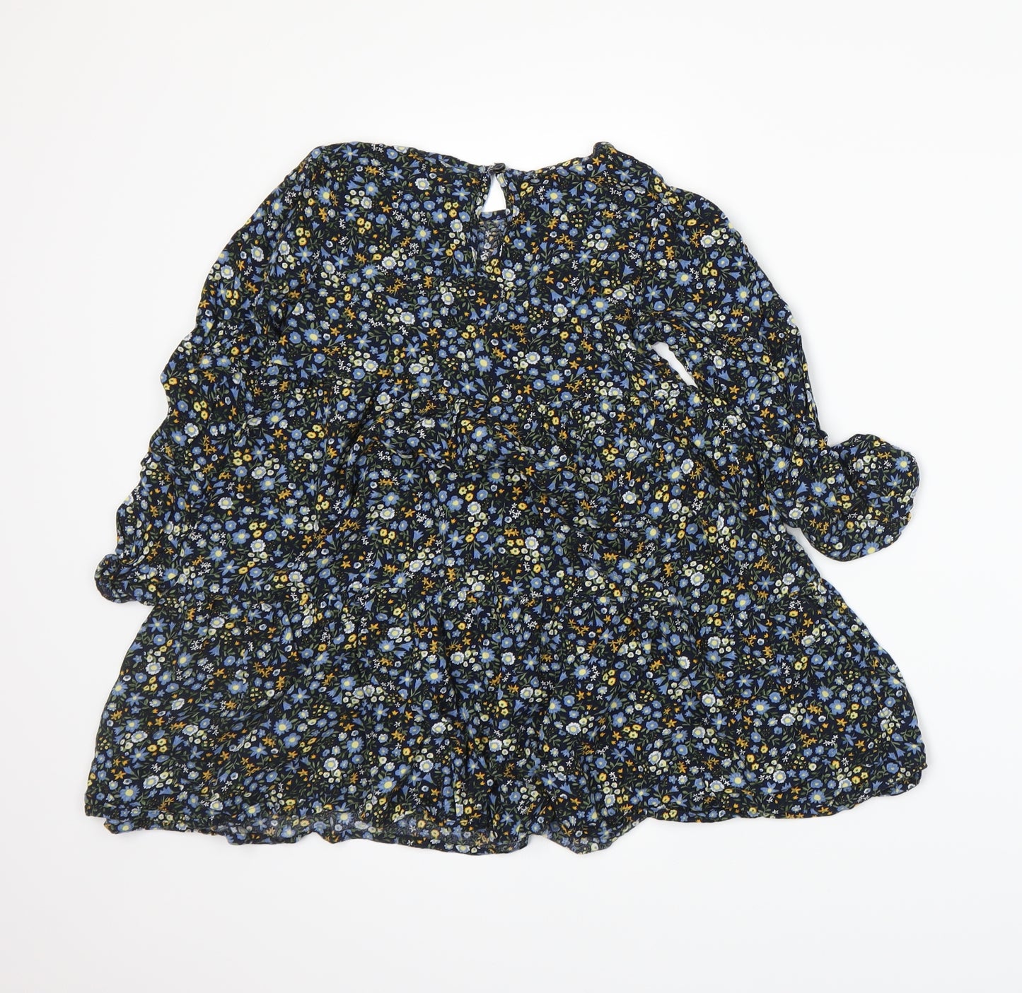 TU Girls Black Floral  A-Line  Size 9 Years