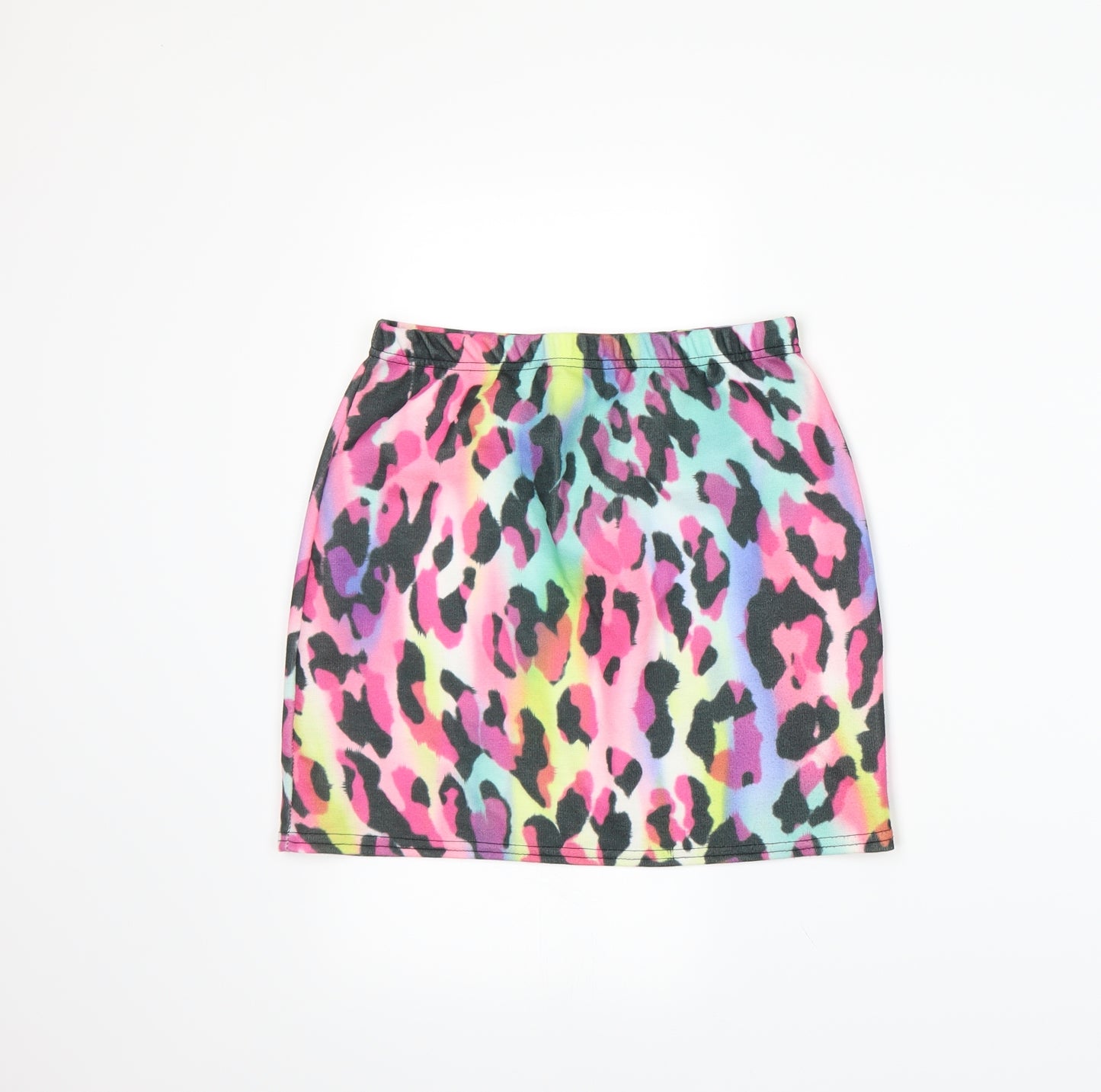 Preworn Womens Multicoloured Animal Print Rayon A-Line Skirt Size M