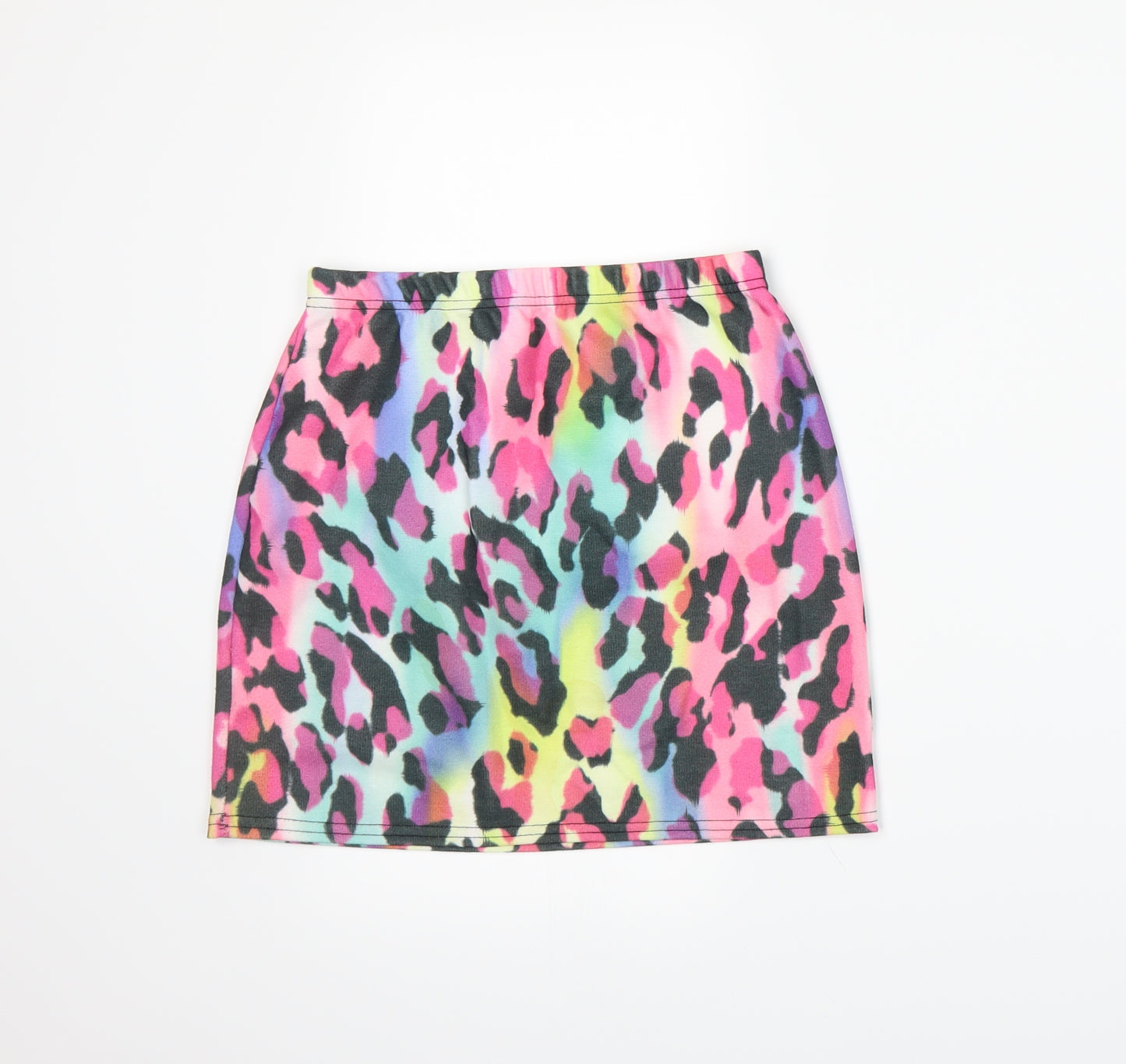 Preworn Womens Multicoloured Animal Print Rayon A-Line Skirt Size M