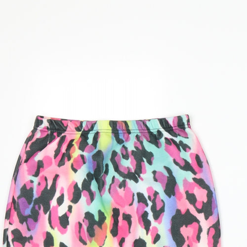 Preworn Womens Multicoloured Animal Print Rayon A-Line Skirt Size M