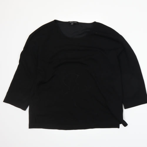Rachel Zoe Womens Black   Basic T-Shirt Size S