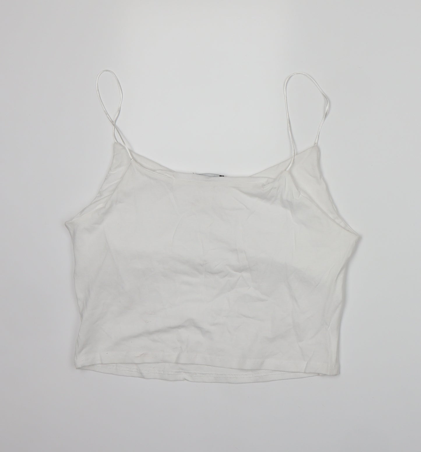 New Look Womens White   Cropped T-Shirt Size 16