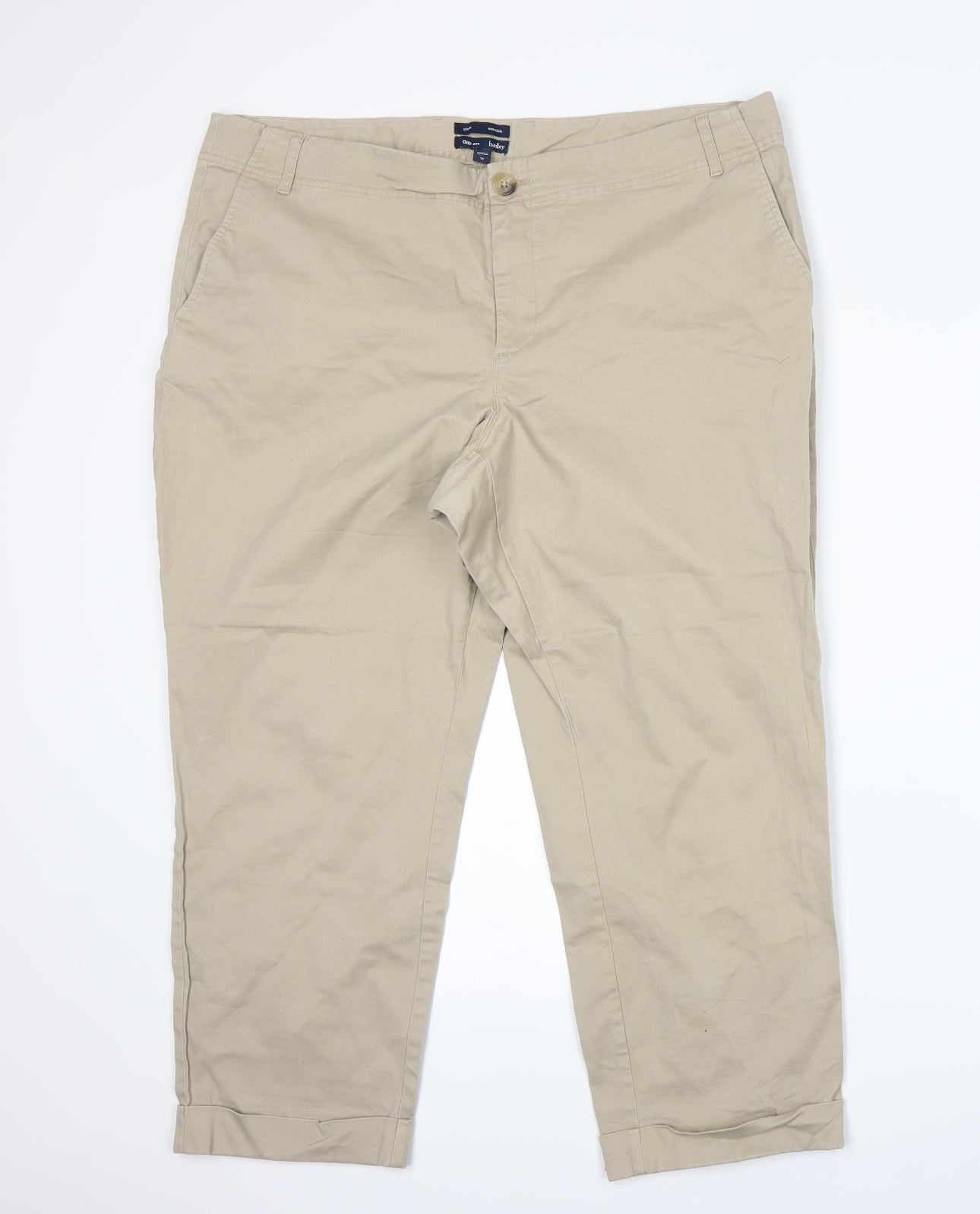 Gap Womens Beige   Chino Trousers Size 18 L23 in