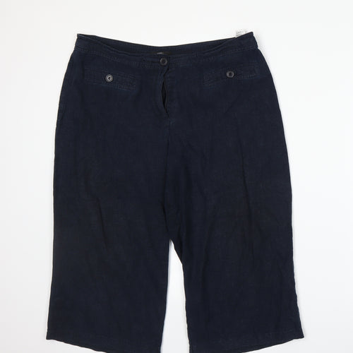 Marks and Spencer Womens Blue   Paperbag Shorts Size 16