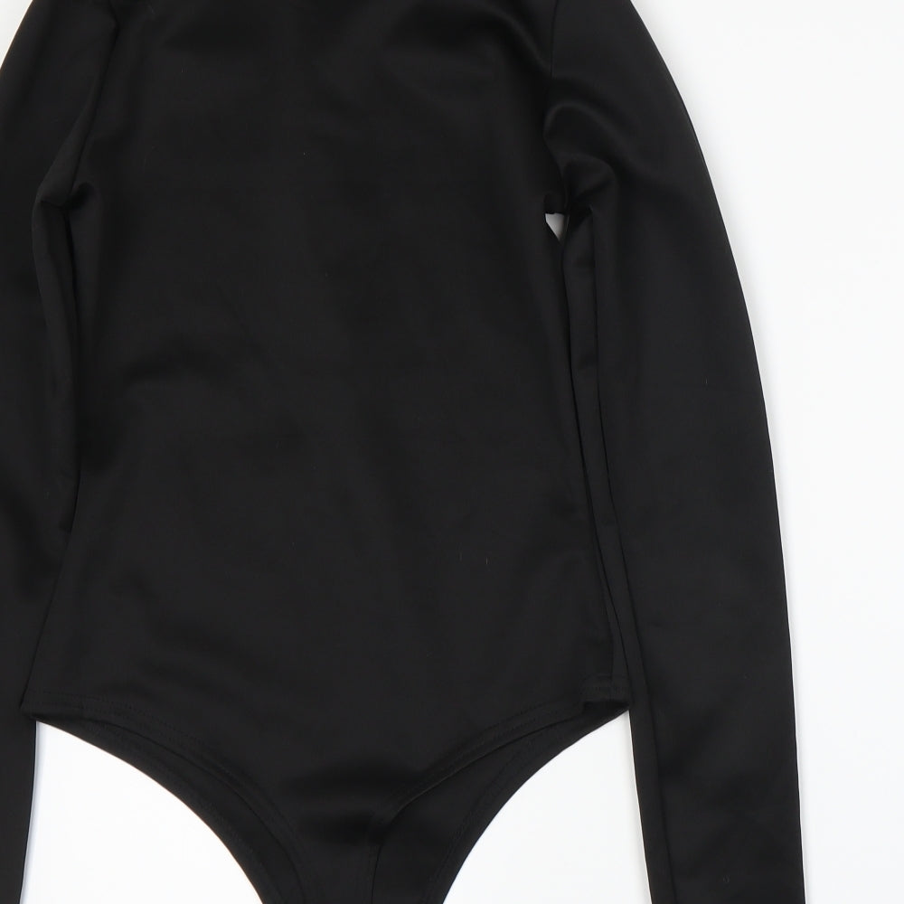 PRETTYLITTLETHING Womens Black   Bodysuit One-Piece Size 8