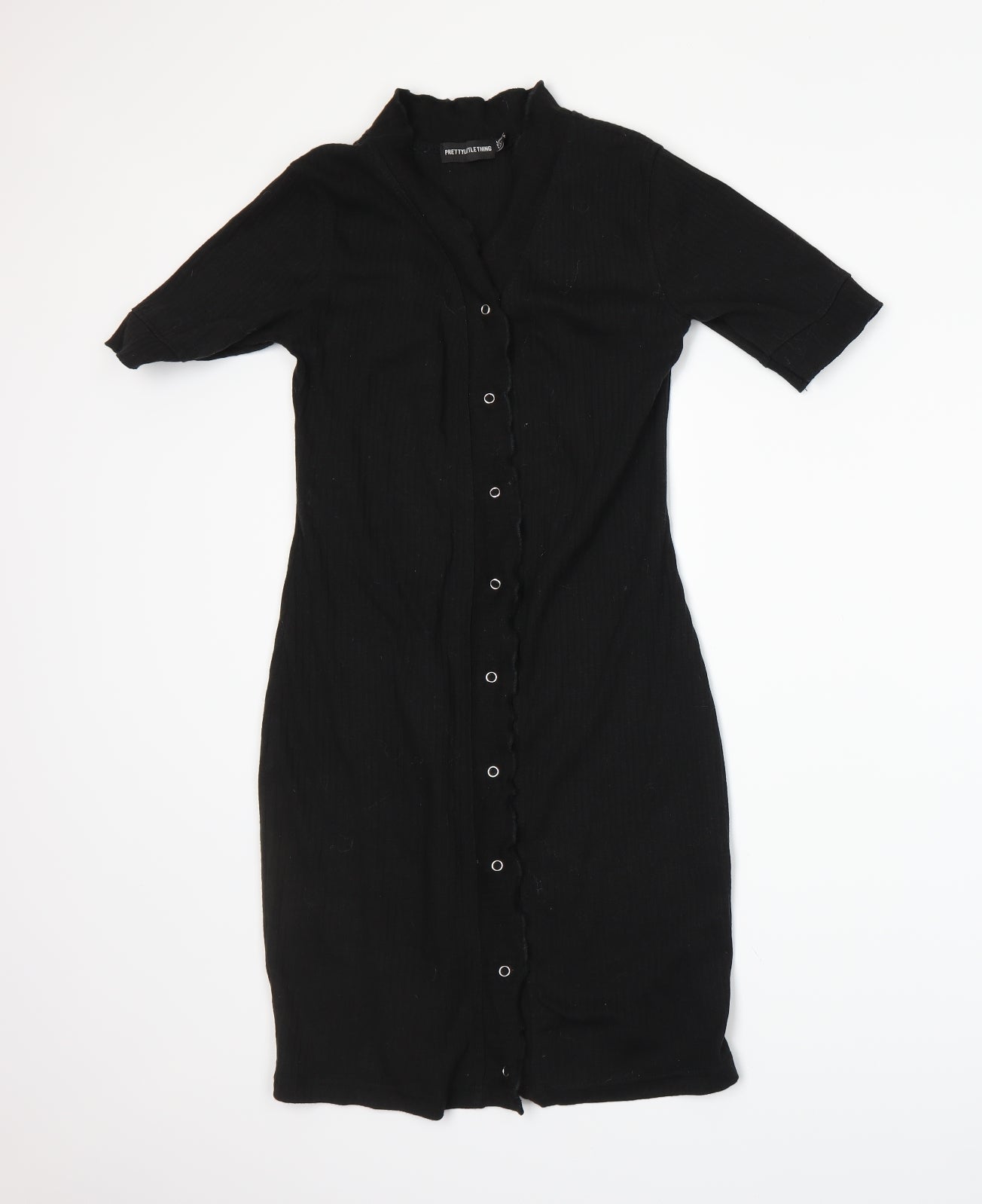 PRETTYLITTLETHING Womens Black   Jumper Dress  Size 8