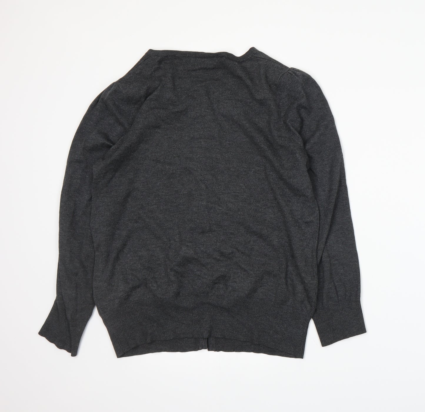 Marks and Spencer Womens Grey  Knit Cardigan Jumper Size 18