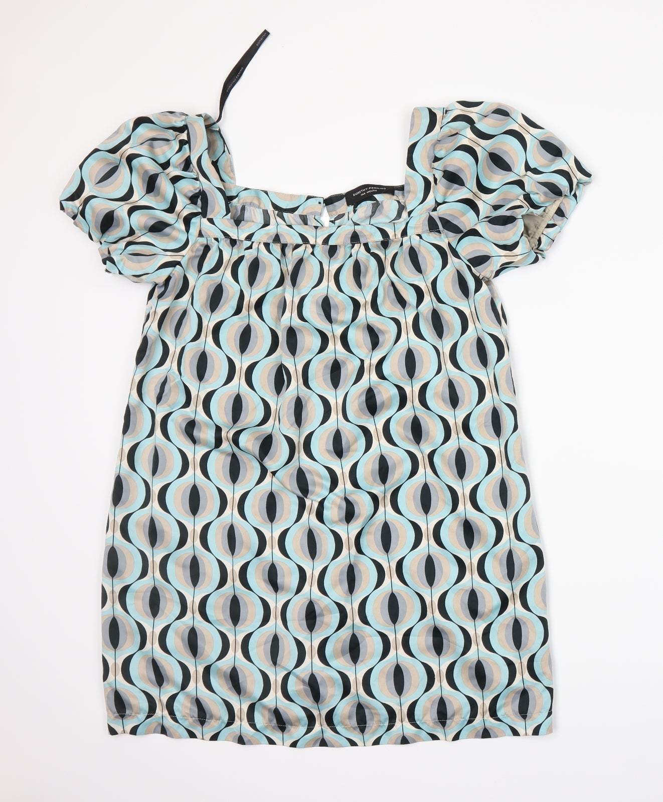 Dorothy Perkins Womens Blue Geometric  Basic Blouse Size 16