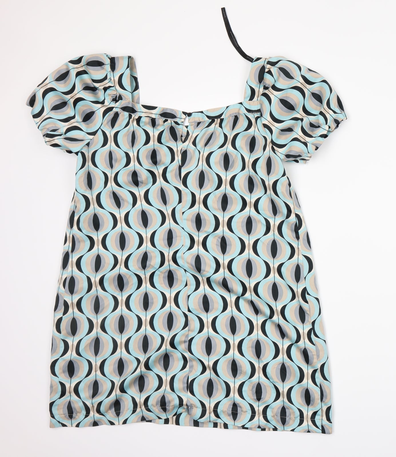 Dorothy Perkins Womens Blue Geometric  Basic Blouse Size 16