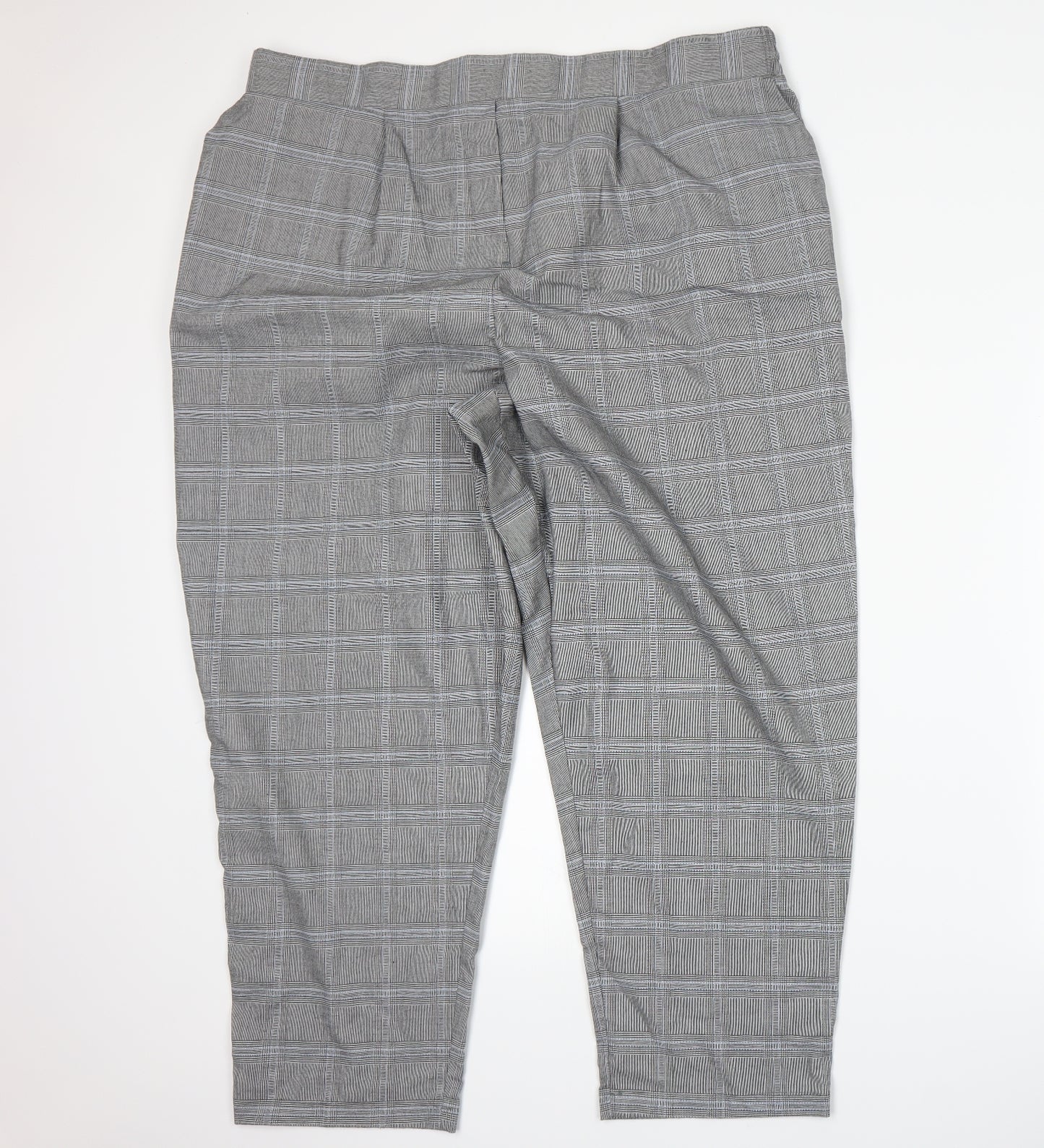 New Look Womens Grey Plaid  Trousers  Size 24 L25 in