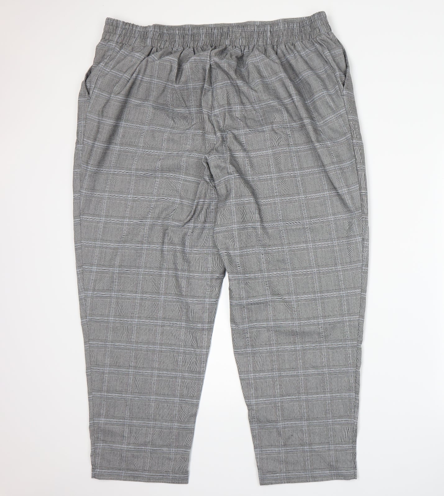 New Look Womens Grey Plaid  Trousers  Size 24 L25 in