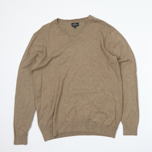 NEXT Mens Brown  Knit Pullover Jumper Size M