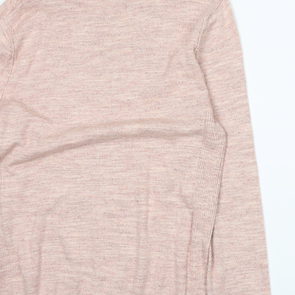River Island Mens Pink  Knit Pullover Jumper Size M