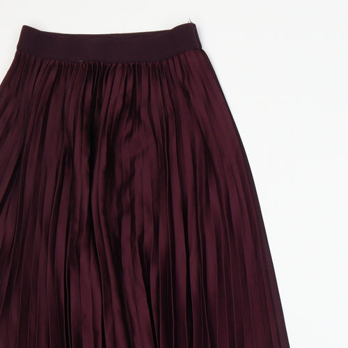 H&M Womens Purple   Pleated Skirt Size 10