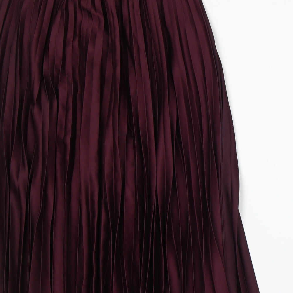 H&M Womens Purple   Pleated Skirt Size 10