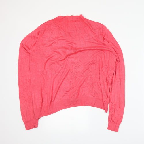 Marks and Spencer Womens Pink  Knit Cape Jumper Size 22