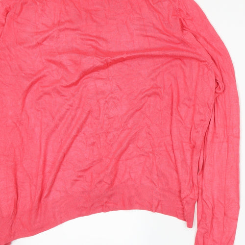 Marks and Spencer Womens Pink  Knit Cape Jumper Size 22