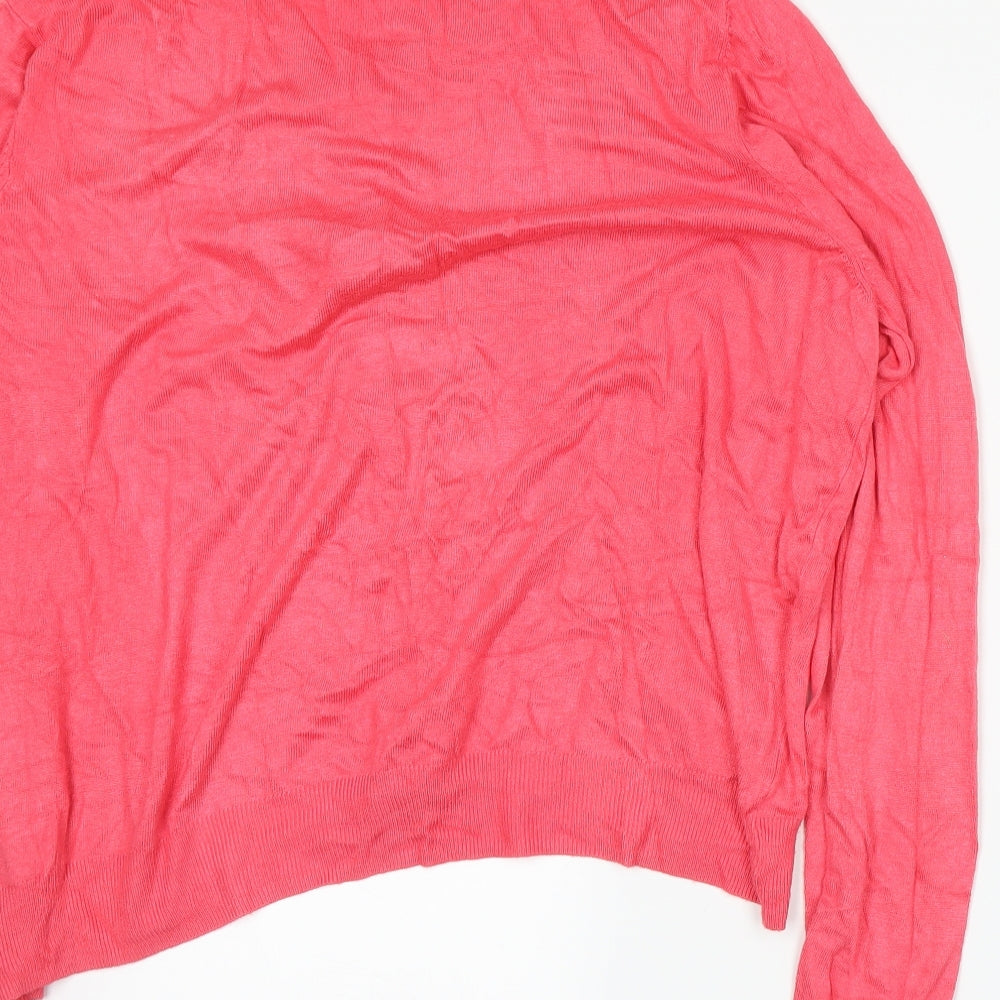 Marks and Spencer Womens Pink  Knit Cape Jumper Size 22