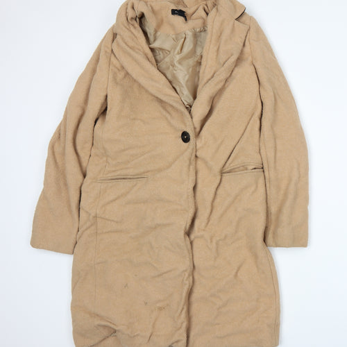 New Look Womens Beige   Overcoat Coat Size 10