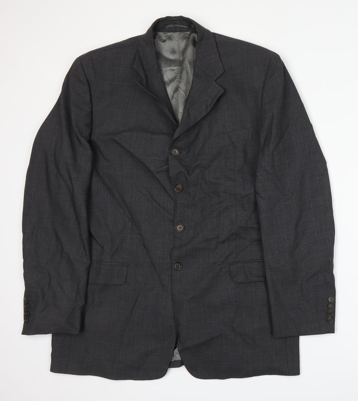 Blazer Mens Grey Jacket Suit Jacket Size L