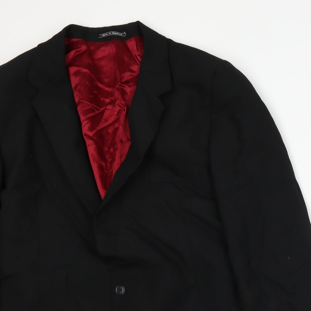 Leslie Powell Mens Black   Jacket Suit Jacket Size L
