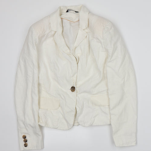 F&F Womens White   Jacket Suit Jacket Size 14