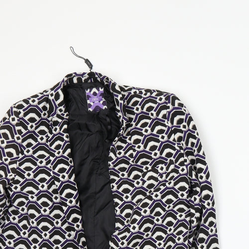 NEXT Womens Purple Geometric  Jacket Suit Jacket Size 8