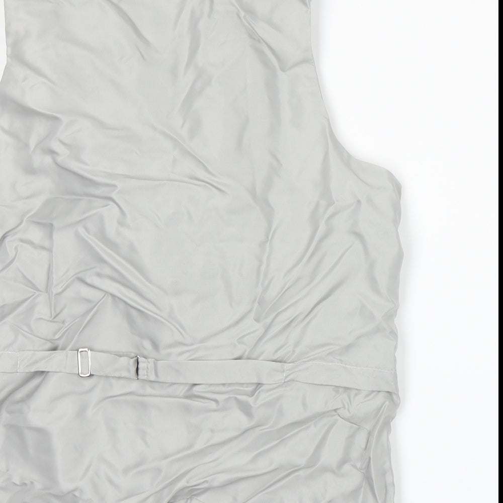 Heirloom Mens Silver   Jacket Suit Waistcoat Size L