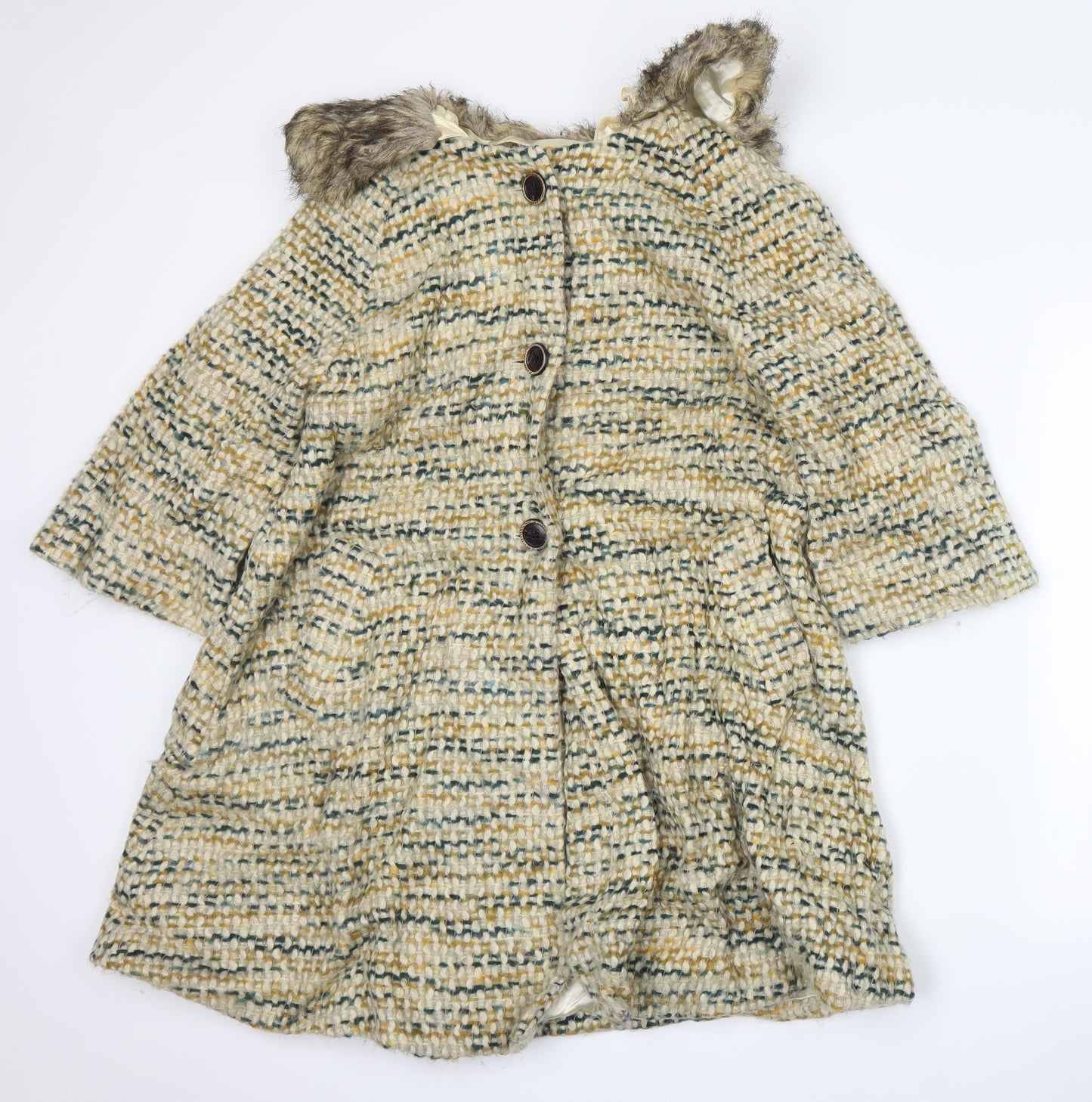 Dickins & Jones Womens Beige   Overcoat Coat Size 12