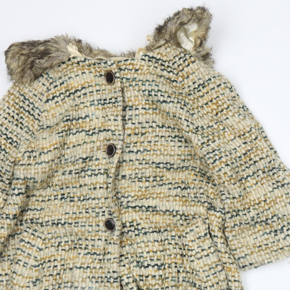 Dickins & Jones Womens Beige   Overcoat Coat Size 12