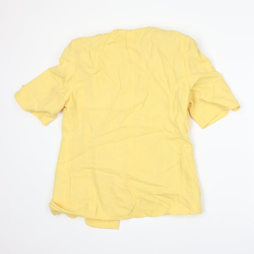 Crepe Couture Womens Yellow   Jacket Suit Jacket Size 10
