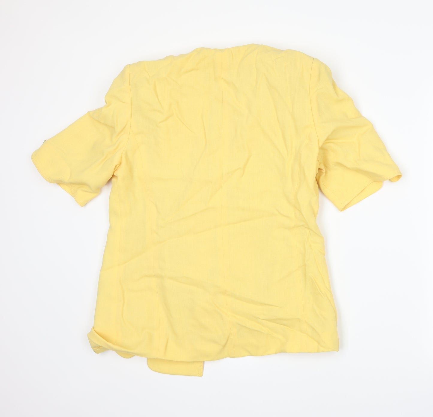 Crepe Couture Womens Yellow   Jacket Suit Jacket Size 10