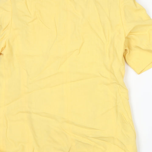 Crepe Couture Womens Yellow   Jacket Suit Jacket Size 10
