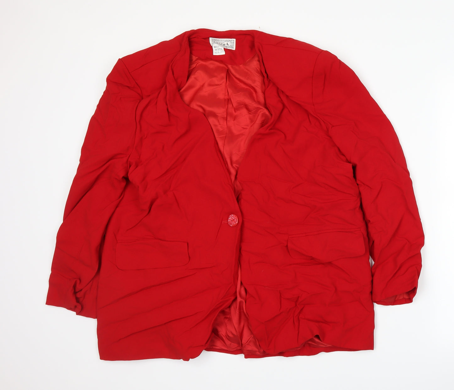 Rosa Womens Red   Jacket Suit Jacket Size 18