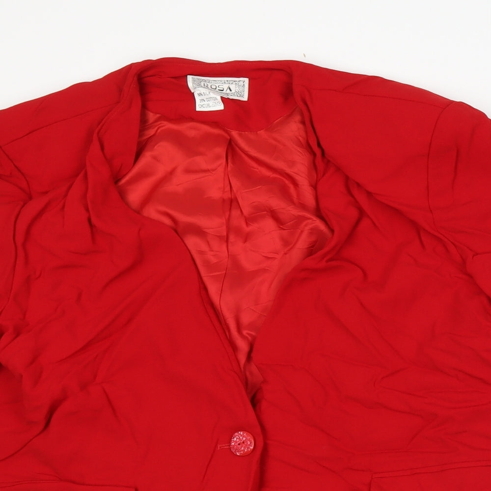 Rosa Womens Red   Jacket Suit Jacket Size 18