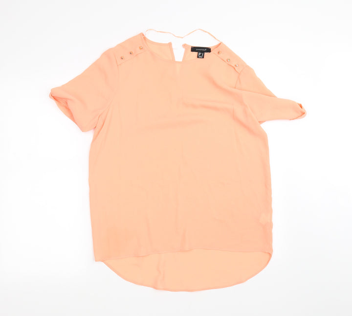 Atmosphere Womens Orange Basic Blouse Size 12