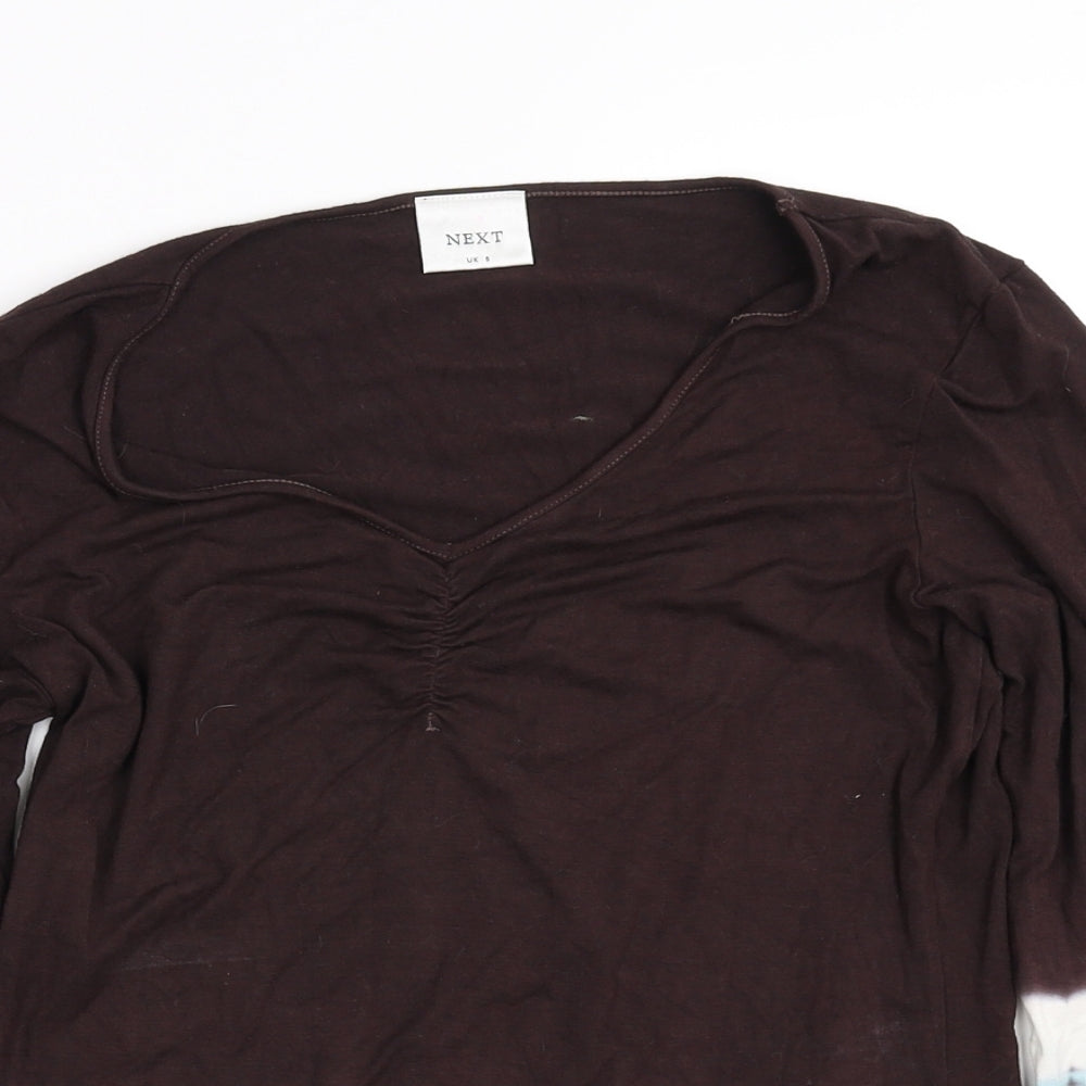 NEXT Womens Brown   Basic Blouse Size 8