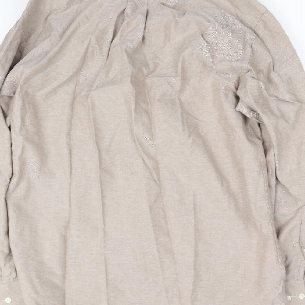 NEXT Mens Brown    Button-Up Size 15
