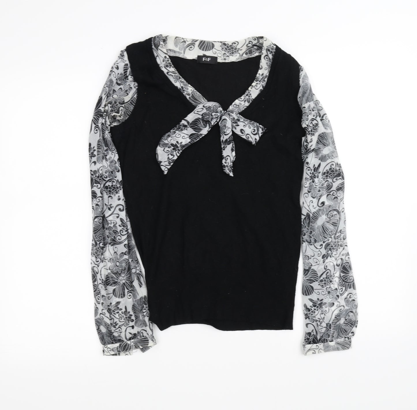 F&F Womens Black   Basic Blouse Size 8
