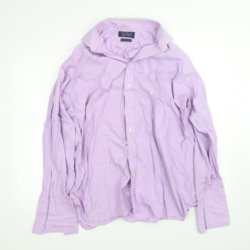 Sartorial Mens Purple    Button-Up Size 17